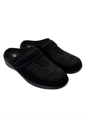Orthofeet Women's Orthopedic Stretch Knit Louise Black Slip-On Shoes Size 7.5